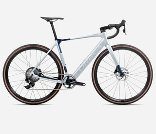 Orbea Gain M21e - 2025 | Halo Silver (Matt) - Blue Carbon View (Gloss)